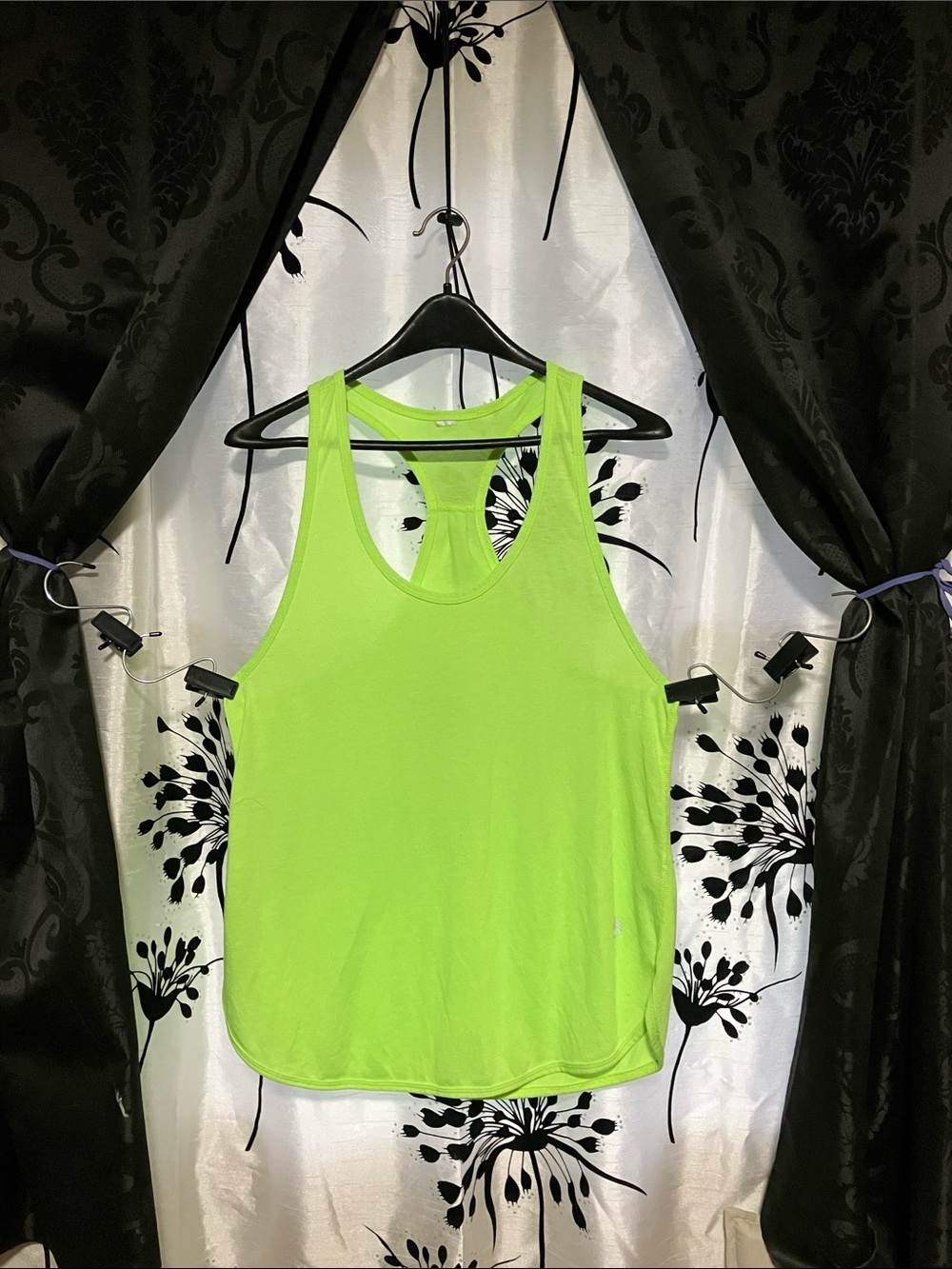 Source Unknown Neon Lime Racerback Tank Top